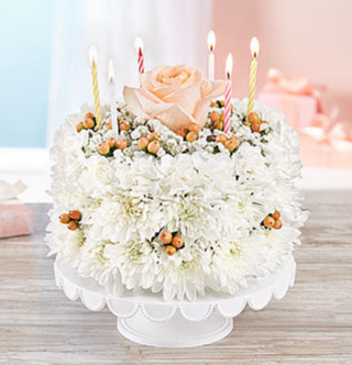 Birthday Wishes Flower Cake Sweetness Arrangement In Croton On