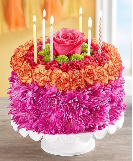 Birthday Wishes Flower Cake® Vibrant 