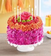 Birthday Wishes Flower Cake® Vibrant Birthday