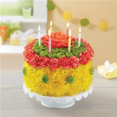 Birthday Wishes Flower Cake™ Yellow 