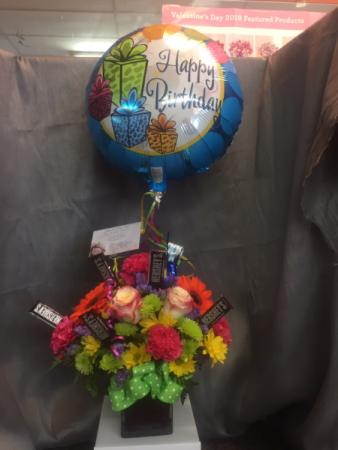 Birthday with Hersheys and Balloon