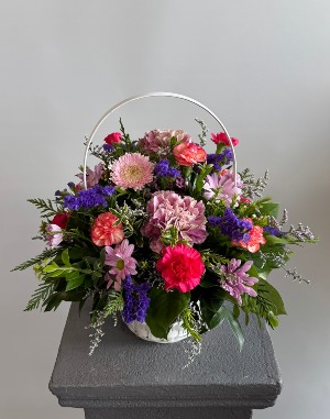 Bits & Blooms Basket Arrangement