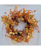 Bittersweet and Fall Leaves Silk Wreath