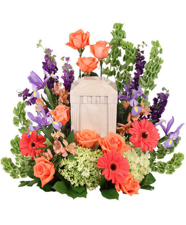Bittersweet Twilight Memorial Urn Cremation Flowers   (urn not included)  in Lebanon, NH | LEBANON GARDEN OF EDEN FLORAL SHOP