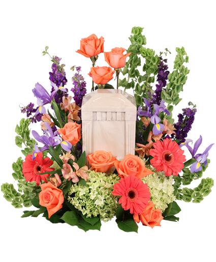 Bittersweet Twilight Memorial Urn Cremation Flowers urn not