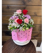 Bitty Bogg Bag Quilted Pink Taffy