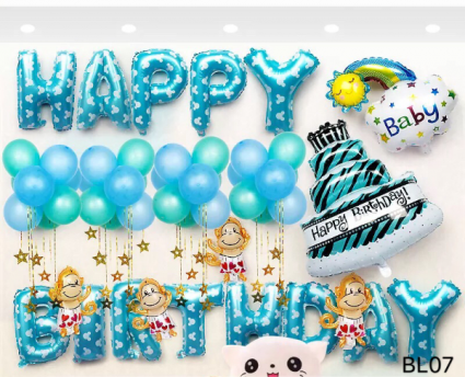 BL07 Happy Birthday Balloom Wall