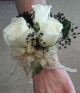 gold corsage