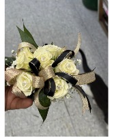 black and gold wrist corsage wrist corsage