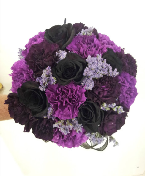 Black and purple wedding flowers gold canyon  mesa 