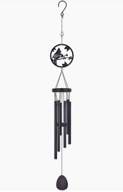 Black Cardinal Wind Chime