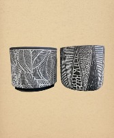 Black Ceramic Pots 
