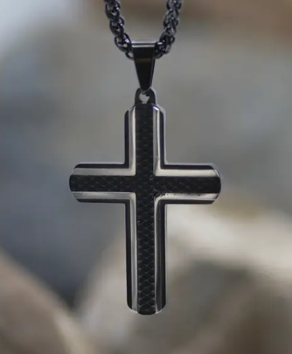 Black Cross Necklace 