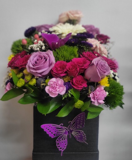 Black floral box Any occasion