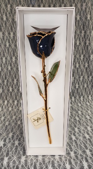 Black Gold Dipped Rose 