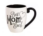 Black Ink Ceramic Cup 18 oz. Best Mom Ever! 