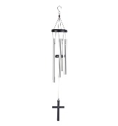 Black Metal Cross Wind Chime 