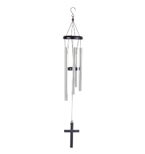 Black Metal Cross Wind Chime 