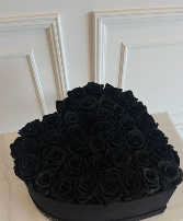 (LIMITED EDITION) Black Pearl Heart roses