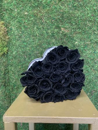 Black Preserved Rose Gift Box 