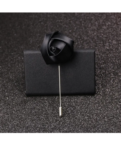 Black Rose Lapel Pin