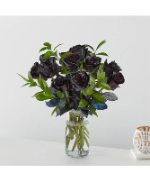 Black Roses Dozen 