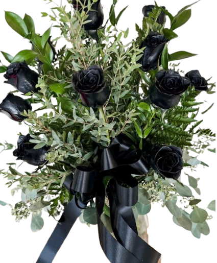 Black Roses Dozen Roses