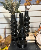Black Spiral Vase vase