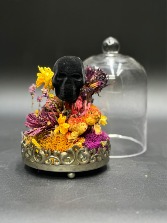 Black Velvet Skull Cloche Custom Dried Original