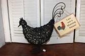 Contemporary Black Wire Rooster 