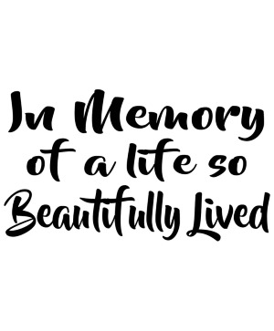 Black Wooden Bench - LIfe So Beautifully Lived Memorial Gift