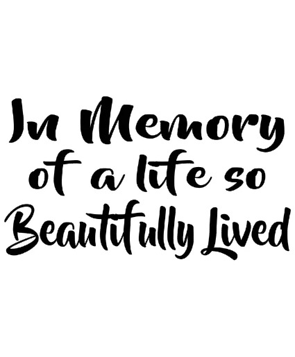 Black Wooden Bench - LIfe So Beautifully Lived Memorial Gift