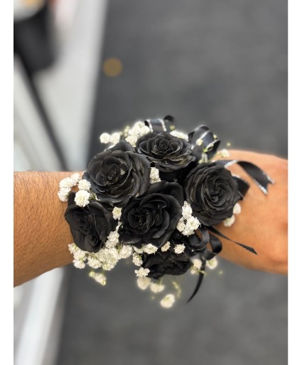 black wrist corsage wrist corsage