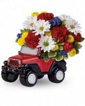 Exclusively at Flowers Today Blazing Trails Jeep Ceramic Keepsake in New Port Richey, Florida | FLOWERS TODAY FLORIST