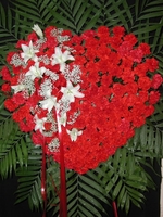 BLEEDING HEART SYMPATHY ARRANGEMENT in East Northport, NY - FLOWERS BY FRED