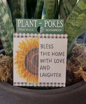 Bless This Home Plant Stake 