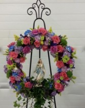 Blessed Comfort Wreath With Statue