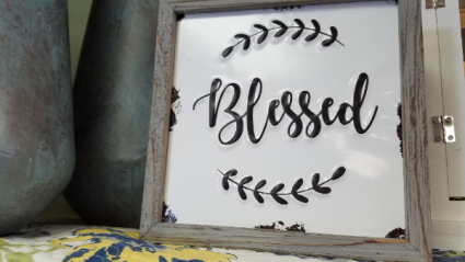 Blessed Farmhouse Sign Home Decor