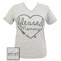 Blessed Momma Girlie Girl V-neck