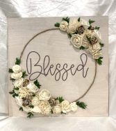 Blessed Wall Decor - Wood Flowers 