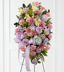 Blessings of the Earth Easel sympathy flowers