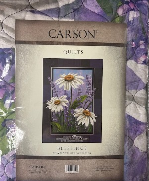 BLESSINGS QUILT Lavender  and White