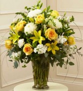 Blessings Vase Arrangment Yellow  in Amityville, New York | HEAVENLY FLOWERS TOO