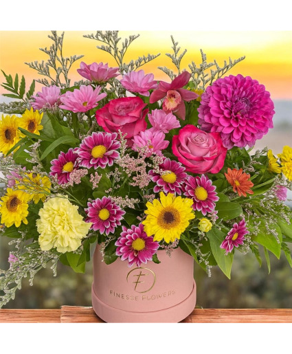 Blissful Bloom Velvet Box Arrangement