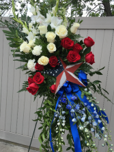 Blissful Patriot Standing Tribute Spray Standing Spray