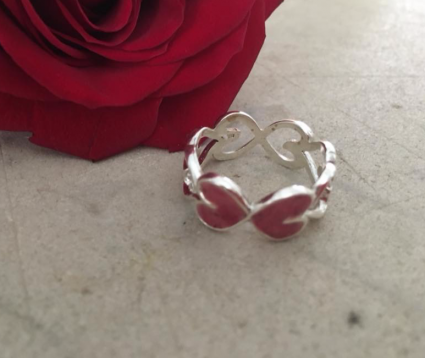 Bloomin Bead Infinity Heart Ring 