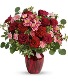 Blooming Belles TF Bouquet Ruby red vase