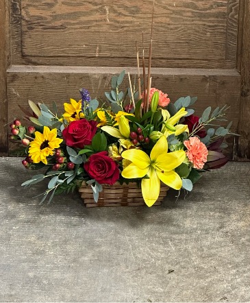 Blooming Bounty Flower Basket in Bozeman, MT | BOUQUETS AND MORE