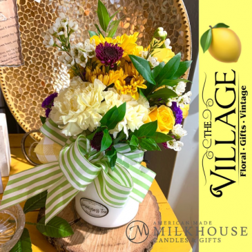 Blooming Candle Candle with Fresh Flowers in Texarkana, TX | The Village Floral & Gifts