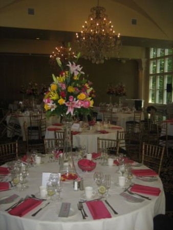 Blooming centerpiece pink 